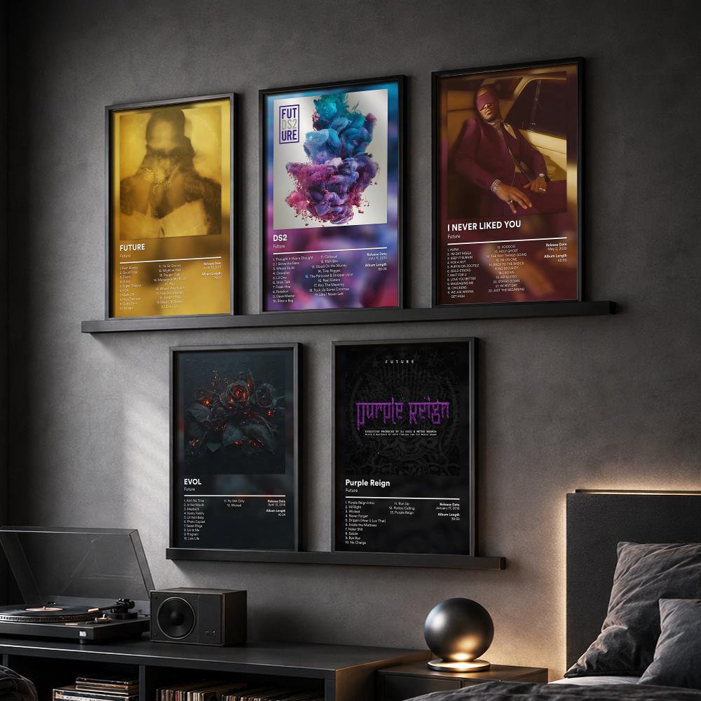 Interior Design Poster - F-Future 랩퍼 앨범 페인팅 서예 캔버스