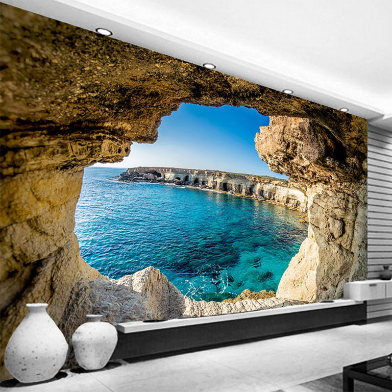 Interior Design Of House - 사진 벽지 현대 간단한 동굴 바다
