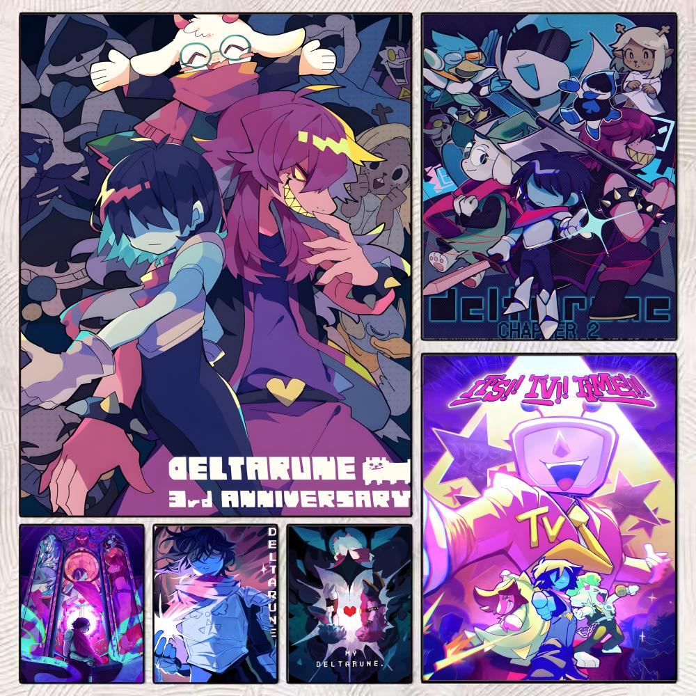 Interior Design Poster - 비디오 게임 D-Deltarune 그림 서예 내구성