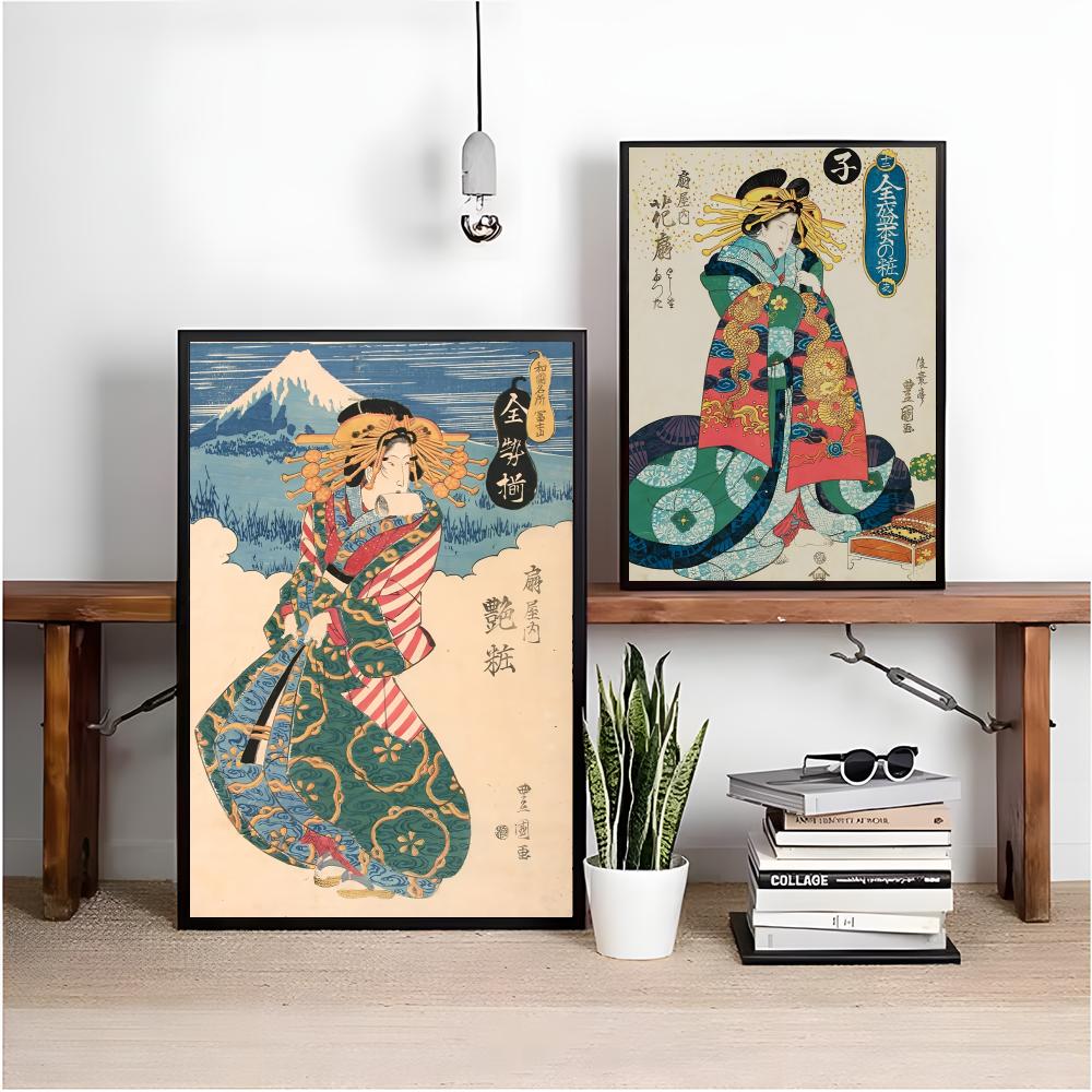 레트로 일본 게이샤 포스터 미니멀리스트 스타일의 간편하 - Interior Design Poster 리뷰 및 가격