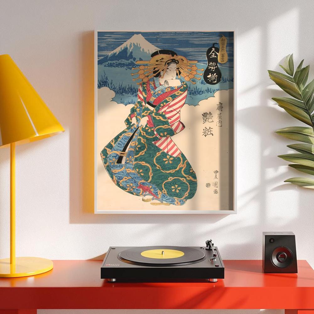 레트로 일본 게이샤 포스터 미니멀리스트 스타일의 간편하 - Interior Design Poster 리뷰 및 가격