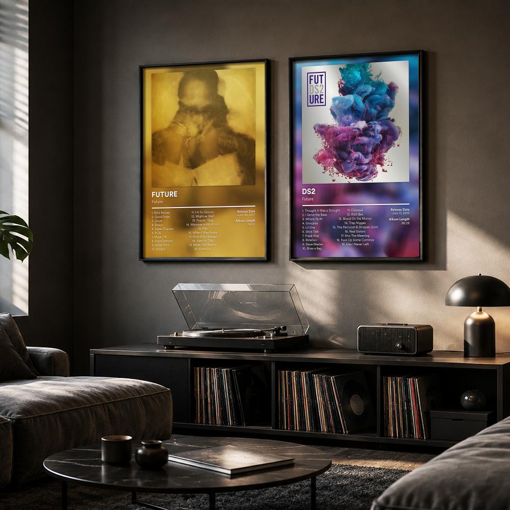 F-Future 랩퍼 앨범 페인팅 서예 캔버스 포스터  - Interior Design Poster 리뷰 및 가격
