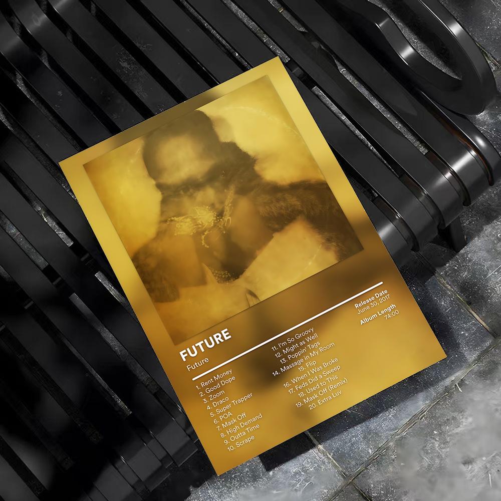 F-Future 랩퍼 앨범 페인팅 서예 캔버스 포스터  - Interior Design Poster 리뷰 및 가격