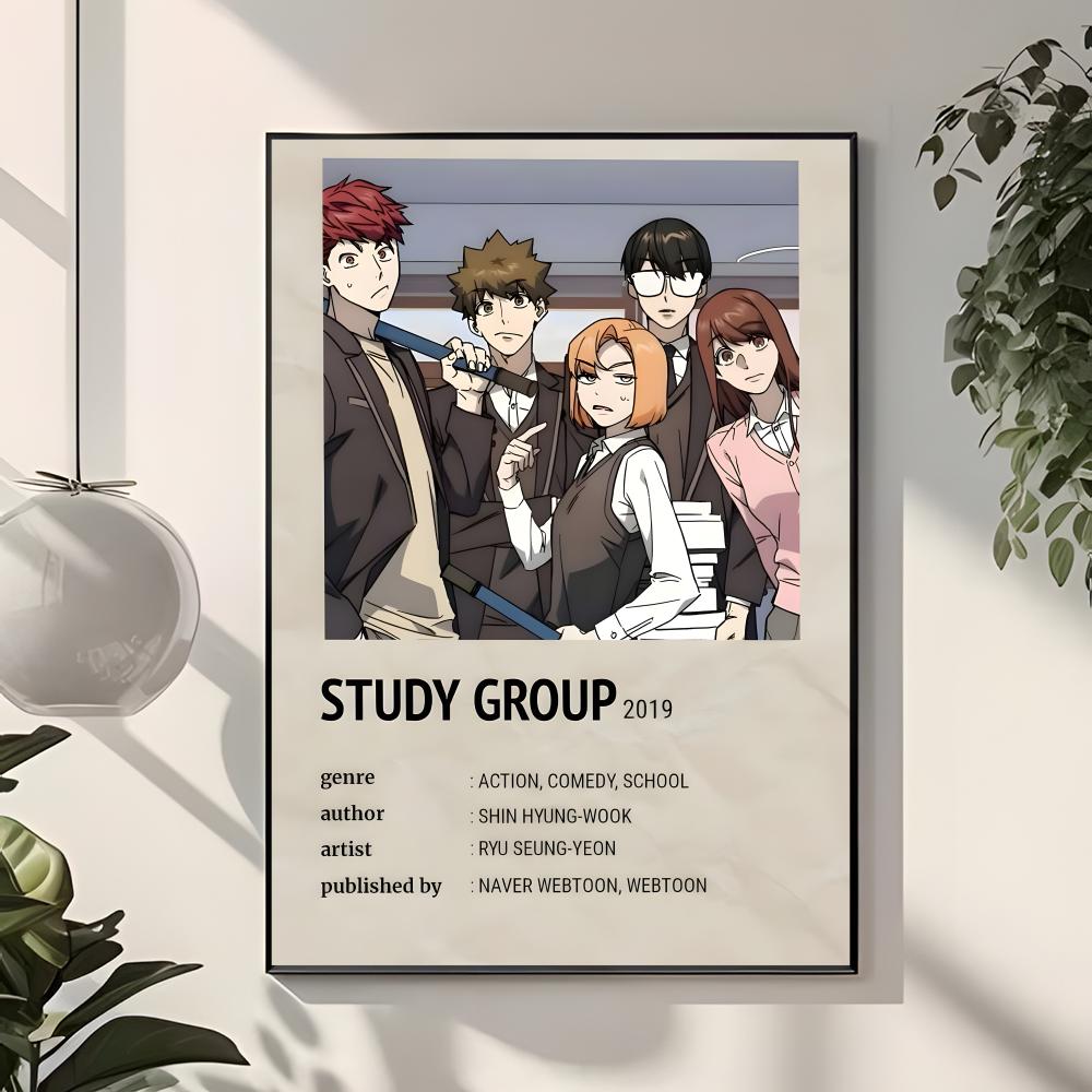 만화 학교 액션 S-Study Group 포스터 클래식 - Interior Design Poster 리뷰 및 가격