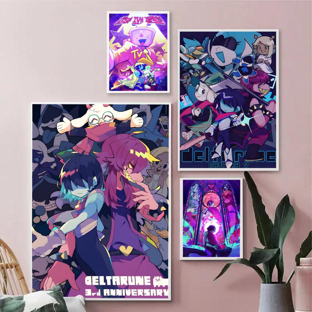 비디오 게임 D-Deltarune 그림 서예 내구성 그 - Interior Design Poster 리뷰 및 가격