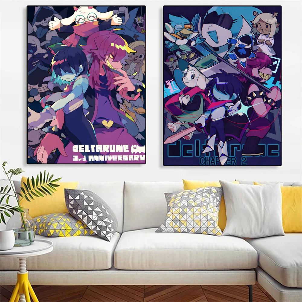비디오 게임 D-Deltarune 그림 서예 내구성 그 - Interior Design Poster 리뷰 및 가격
