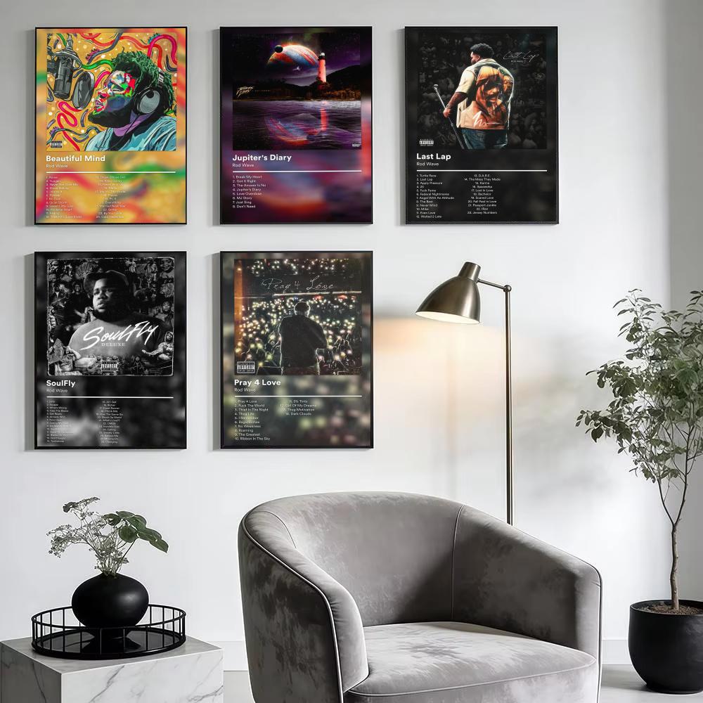 감정적인 랩 R-Rod 웨이브 포스터 현대 미니멀리스트 - Interior Design Poster 리뷰 및 가격